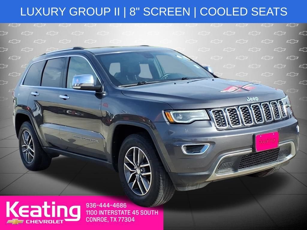2017 Jeep Grand Cherokee Limited in Granite Crystal Metallic Clearcoat — front three-quarter view