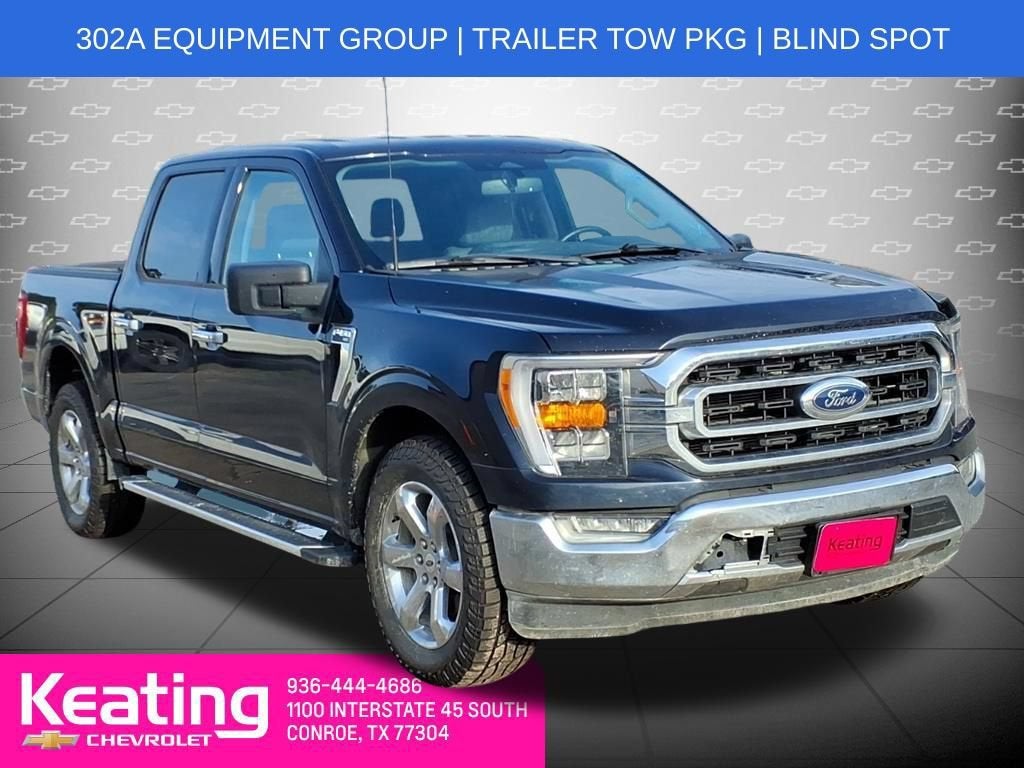 2022 Ford F-150 XLT in Blue — front three-quarter view