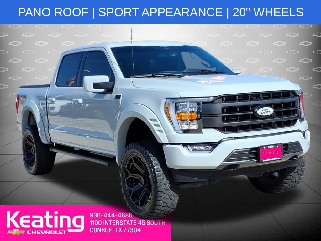 2023 Ford F-150 LARIAT in Gray — front three-quarter view