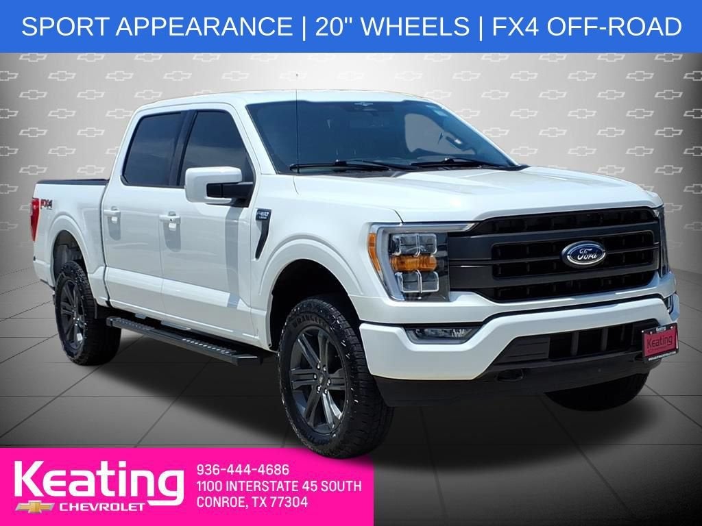 2023 Ford F-150 LARIAT in White — front three-quarter view