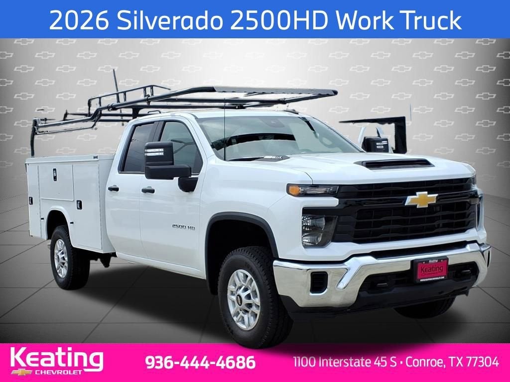 2026 Chevrolet Silverado 2500 HD WT in Summit White — front three-quarter view