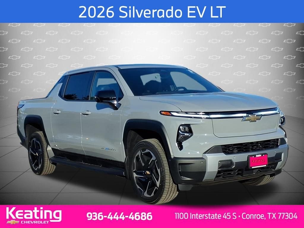 2026 Chevrolet Silverado EV LT - Extended Range in Slate Gray Metallic — front three-quarter view