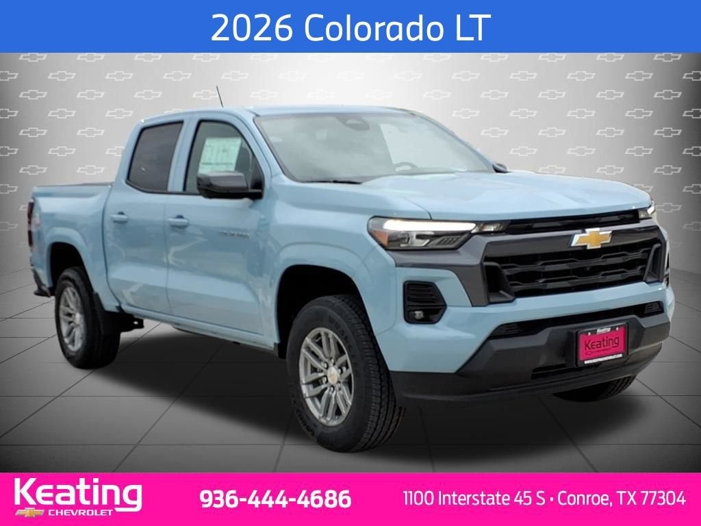 2026 Chevrolet Colorado LT in Snowdrift Metallic — front three-quarter view