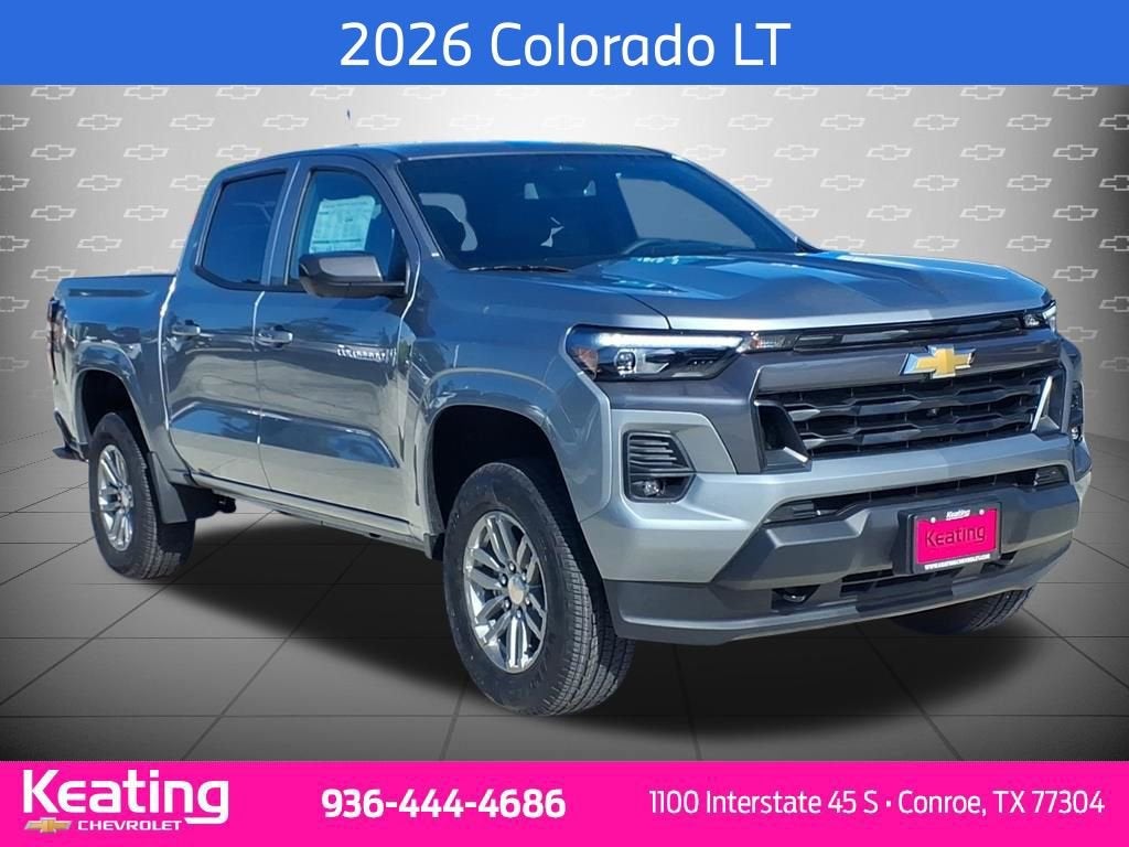 2026 Chevrolet Colorado LT in Sterling Gray Metallic — front three-quarter view
