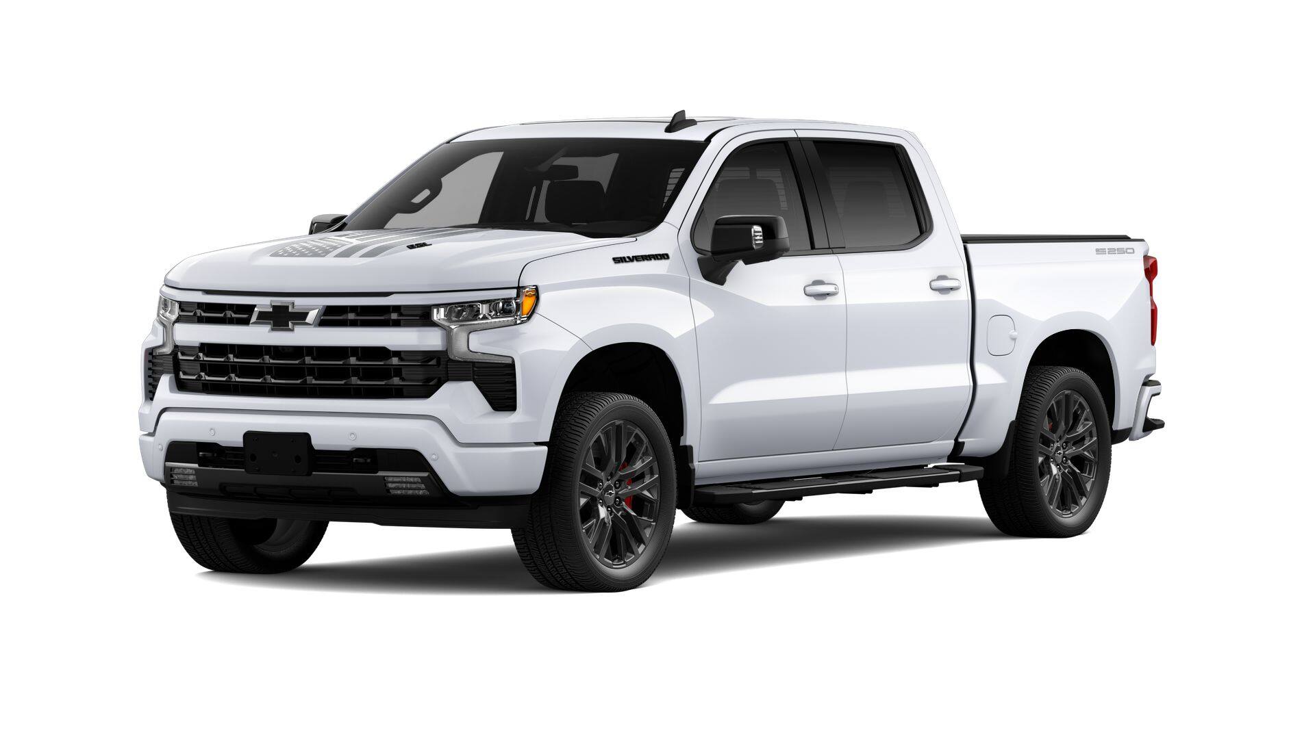 2026 Chevrolet Silverado 1500 RST in Summit White — front three-quarter view