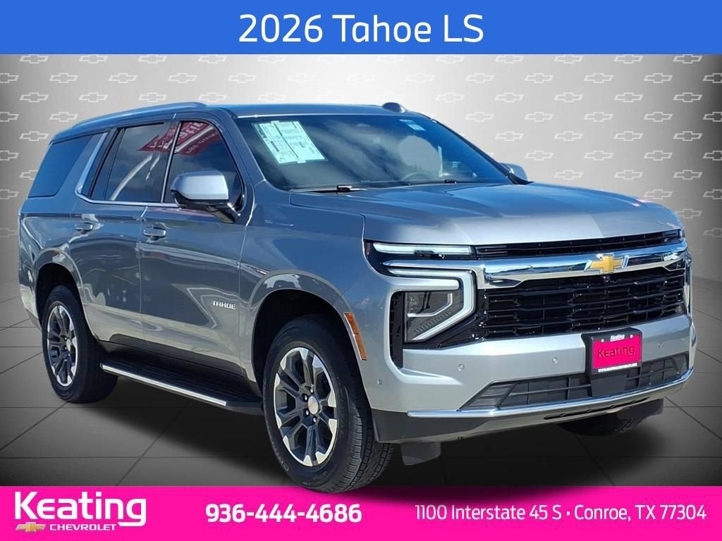 2026 Chevrolet Tahoe LS in Sterling Gray Metallic — front three-quarter view
