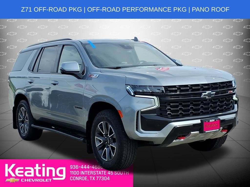 2023 Chevrolet Tahoe Z71 in Sterling Gray Metallic — front three-quarter view