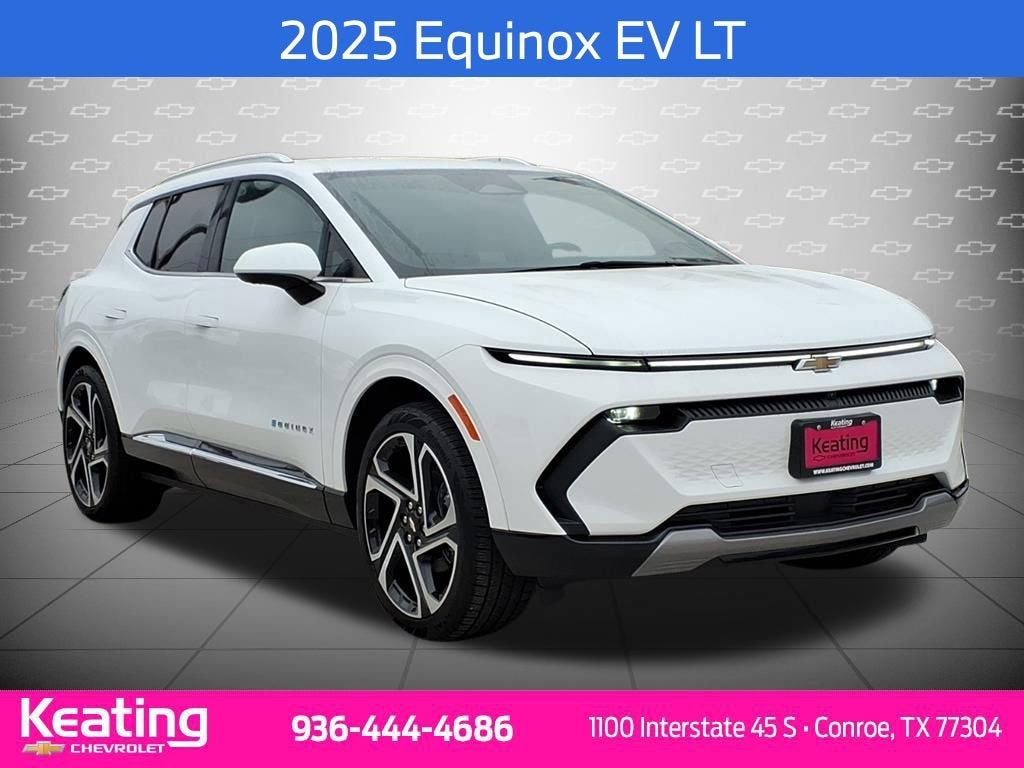 2025 Chevrolet Equinox EV LT in Summit White — front three-quarter view