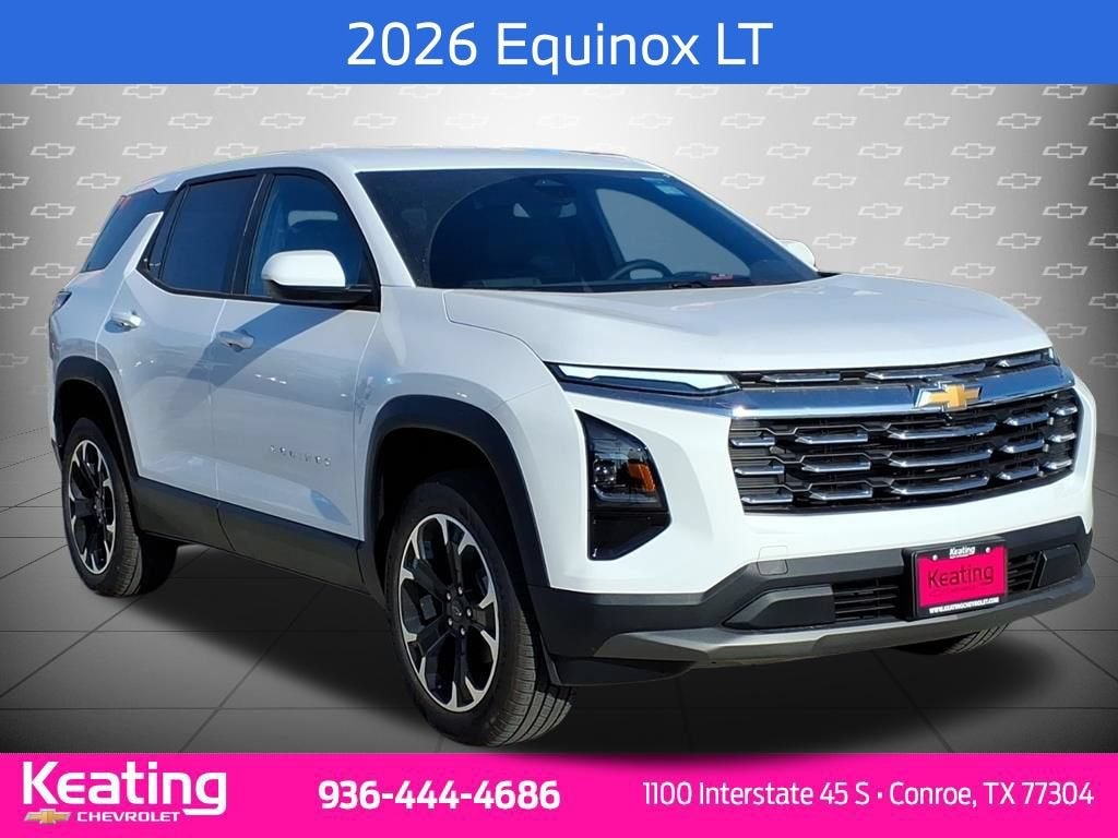 2026 Chevrolet Equinox LT in Summit White — front three-quarter view