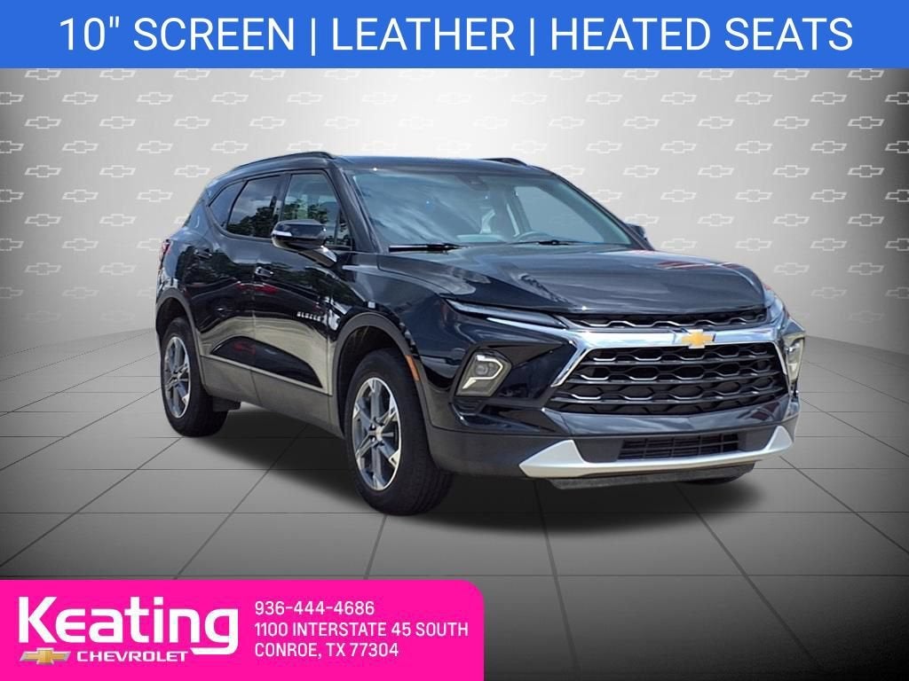 2024 Chevrolet Blazer 3LT in Black — front three-quarter view