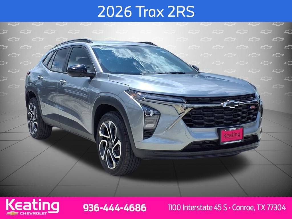 2026 Chevrolet Trax 2RS in Sterling Gray Metallic — front three-quarter view